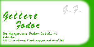 gellert fodor business card